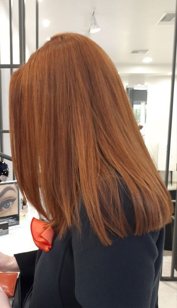 Warm and Inviting Fall Hair Colour Inspirations : Copper Brown Blend