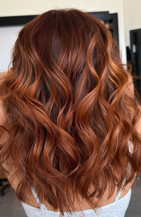 Warm and Inviting Fall Hair Colour Inspirations : Dimensional Copper
