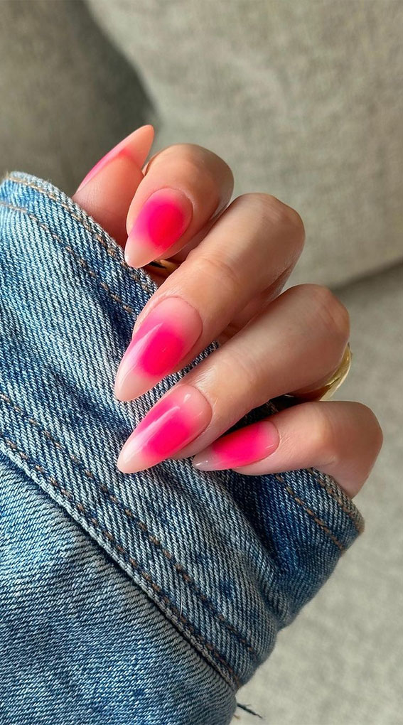 Chic Summer Nail Ideas Embrace the Season with Style : Pink Aura Nails