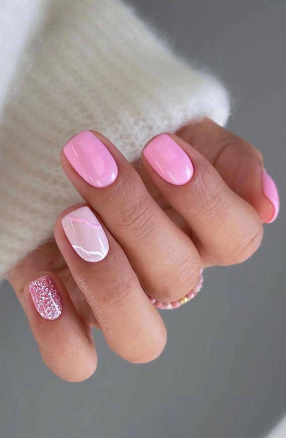 Chic Summer Nail Ideas Embrace the Season with Style : Baby Pink Short Nails