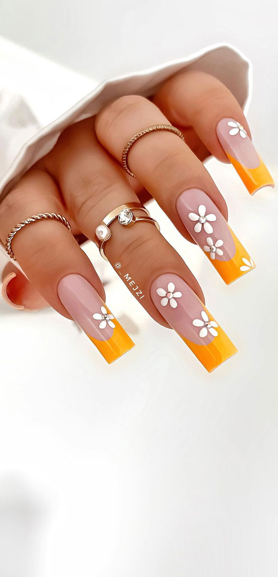 Chic Summer Nail Ideas Embrace the Season with Style : Yellow French Tip Nails