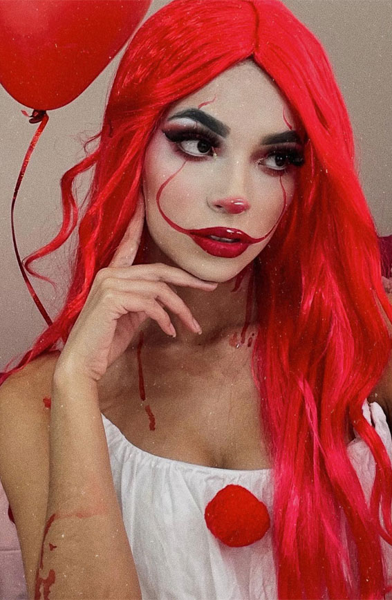 Creative Halloween Makeup Looks : Sexy Pennywise