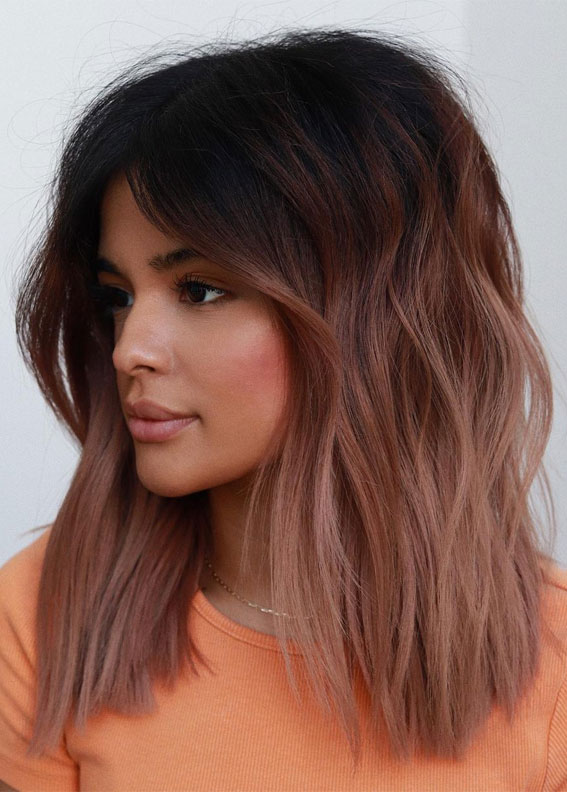 Warm and Inviting Fall Hair Colour Inspirations : Low Maintenance Cinnamon Ombre