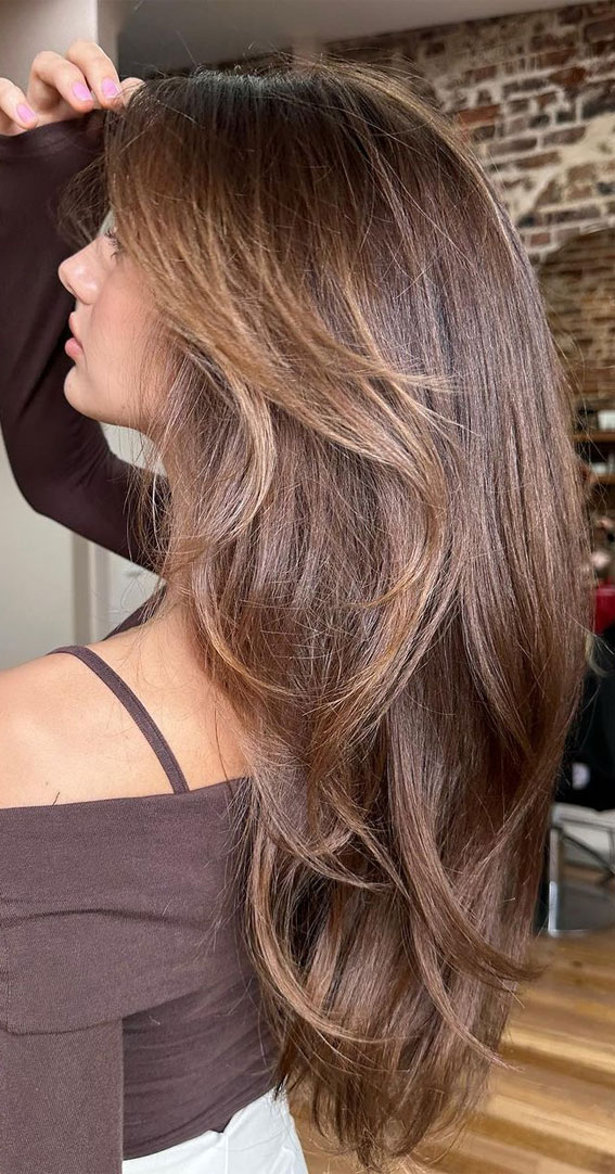 Warm and Inviting Fall Hair Colour Inspirations : Latte Magic
