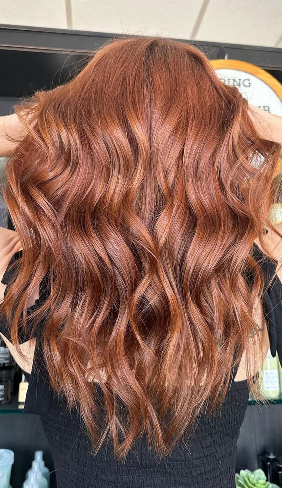Warm and Inviting Fall Hair Colour Inspirations : Copper Red Auburn Hair Colour
