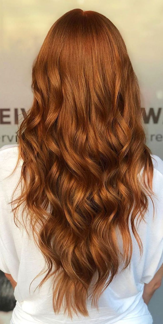 Warm and Inviting Fall Hair Colour Inspirations : Pumpkin Spice Latte