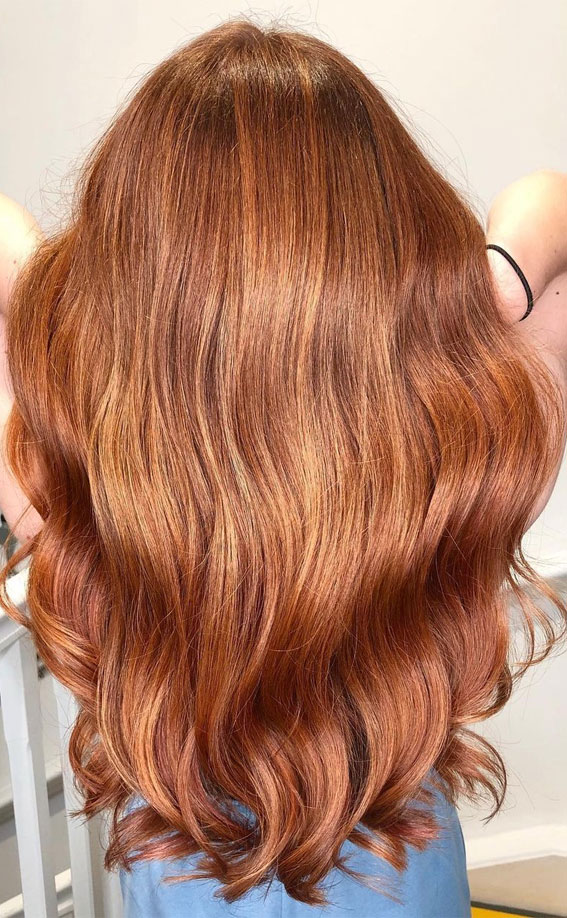 Warm and Inviting Fall Hair Colour Inspirations : Bright Auburn Hair Colour