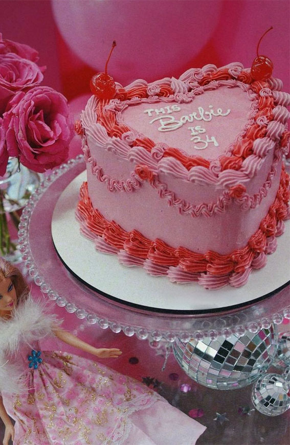 40 Delightful Lambeth Birthday Cake Ideas : This Barbie is 34
