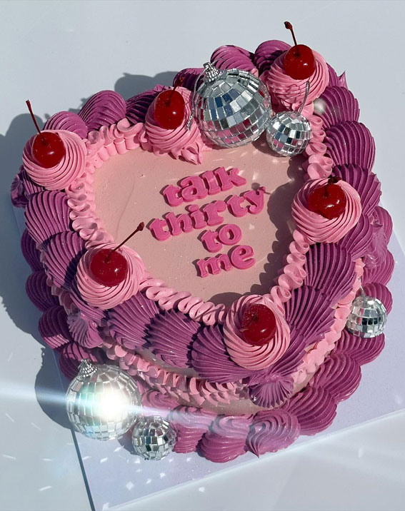 40 Delightful Lambeth Birthday Cake Ideas : Disco Balls + Talk Thirty To Me Cake
