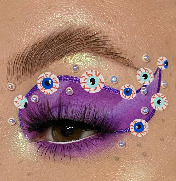 Creative Halloween Makeup Looks : Eye Balls Eye Makeup