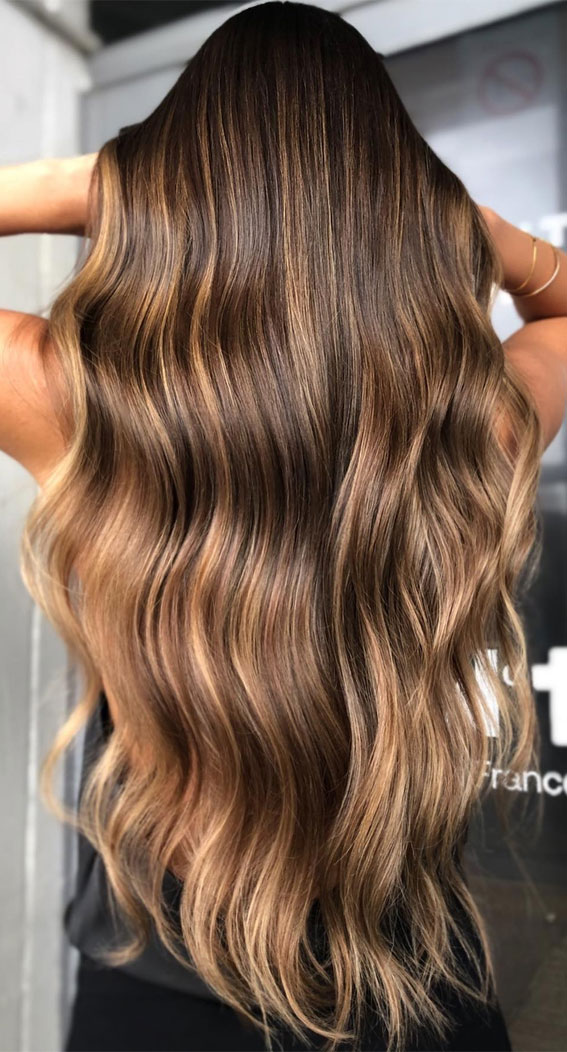 50 Fall Hair Colour Ideas for a Cozy Season : Bronze Brunette Long Hair