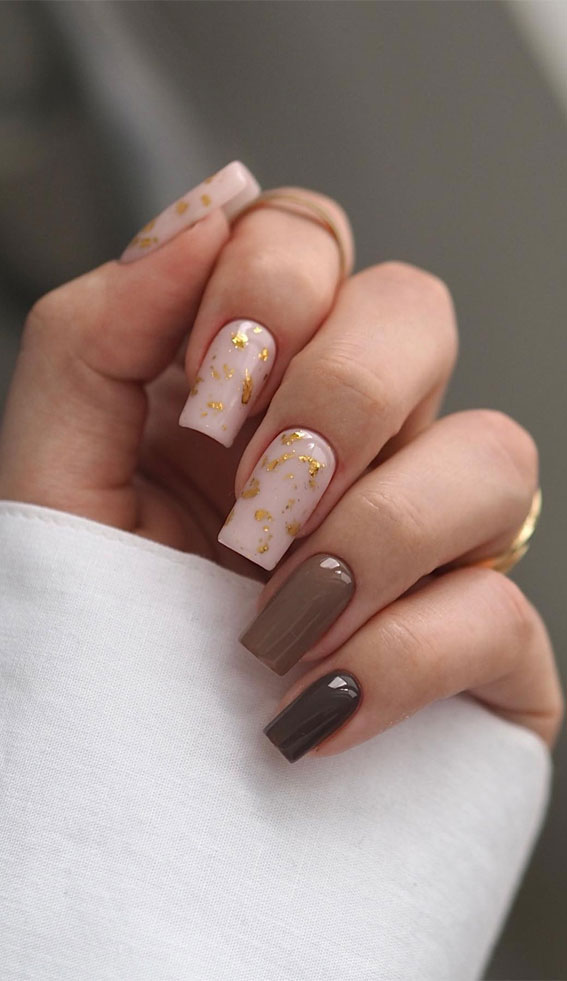 Thanksgiving Nail Art Delights : Gradient Chocolate Nails
