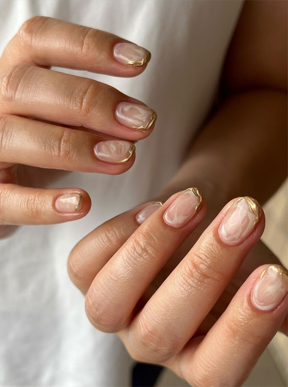 Thanksgiving Nail Art Delights : Simple Nuance Korean Style Nails