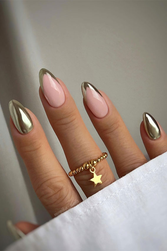 Chrome French Manicure is Trending | POPSUGAR Beauty
