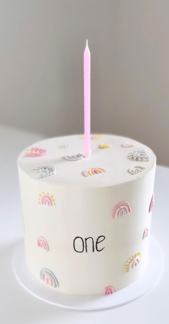 50+ Delightful 1st Birthday Cake Ideas for “Sweet Beginnings” : Cute & Simple Little Rainbows