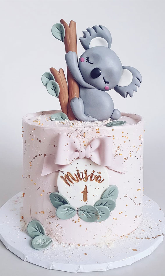 50+ Delightful 1st Birthday Cake Ideas for “Sweet Beginnings” : Baby Koala Cake
