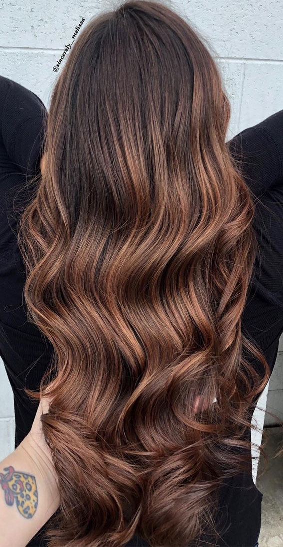 50+ Captivating Hair Colors for the Chilly Season : Roasted Chestnut