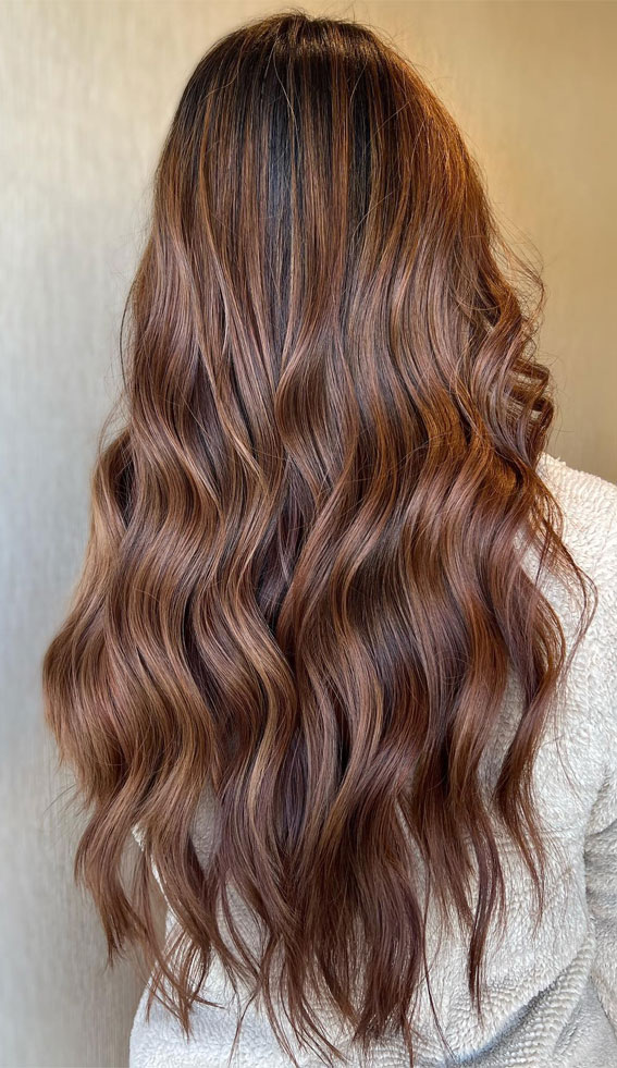 50+ Captivating Hair Colors for the Chilly Season : Copper Brunette
