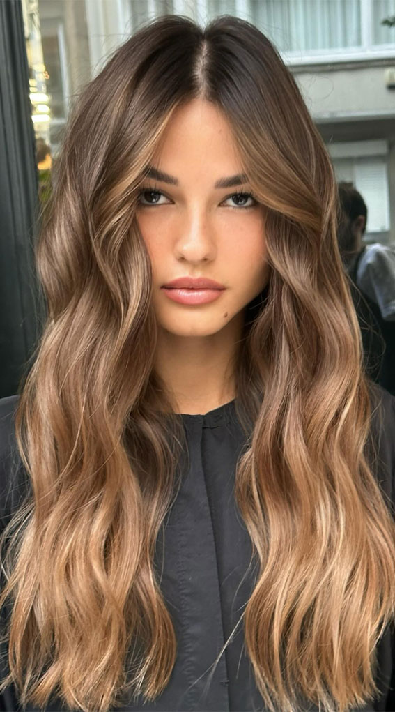 50+ Captivating Hair Colors for the Chilly Season : Ombre Honey Blonde Sun Kissed Look