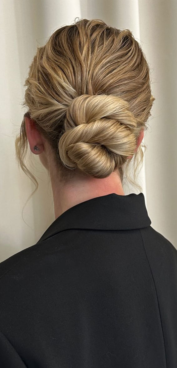 40 Timeless and Elegant Updo Hairstyles : Textured & Twisted Updo