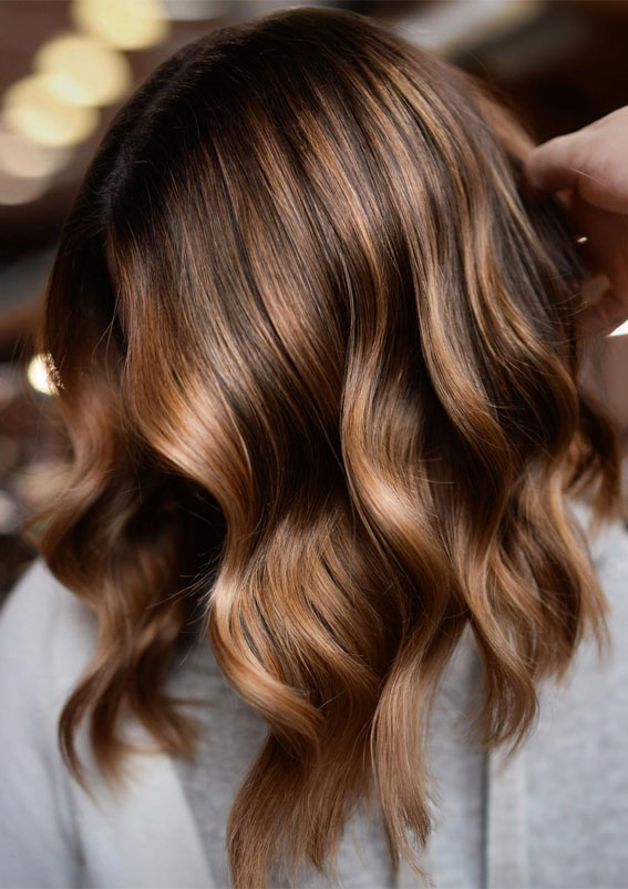Winter Enchantment Hair Colours To Embrace The Season : Glazed Copper Brown Hair