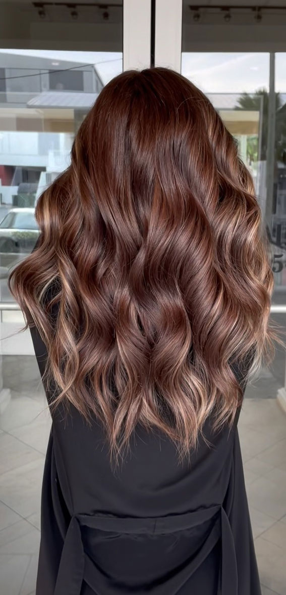 Winter Enchantment Hair Colours To Embrace The Season : Warm Chocolaty Dimensional Brunette
