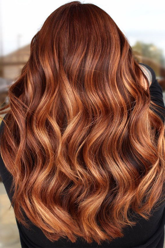 Winter Enchantment Hair Colours To Embrace The Season :  Pumpkin Pie with Honey Drip