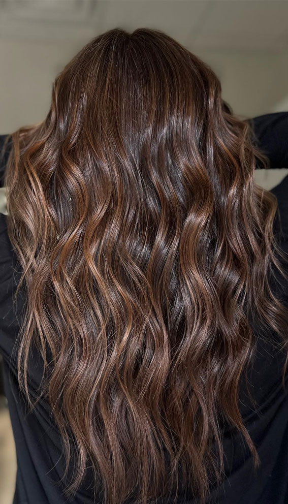 Winter Enchantment Hair Colours To Embrace The Season : Chocolate Caramel Ribbons