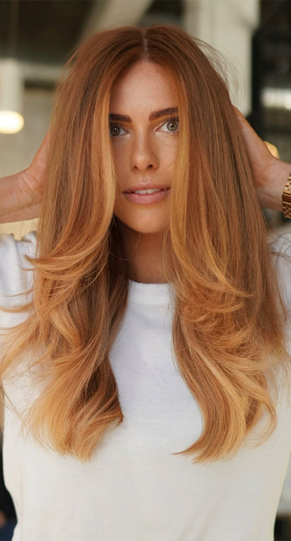 Winter Enchantment Hair Colours To Embrace The Season : Carrot Cake-Inspired Hair Colour