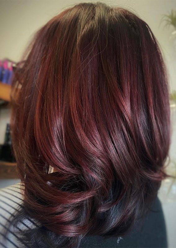 20 Tempting Cherry Cola Hair Colour Ideas : Cherry Cola with Red Wine Accents