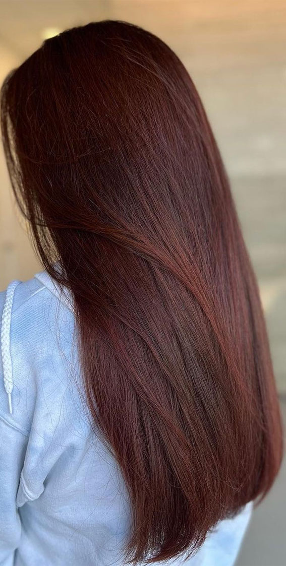 20 Tempting Cherry Cola Hair Colour Ideas : Cherry Cola Long Hair