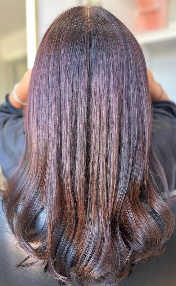 20 Tempting Cherry Cola Hair Colour Ideas : Cherry Cola with Toffee Highlights