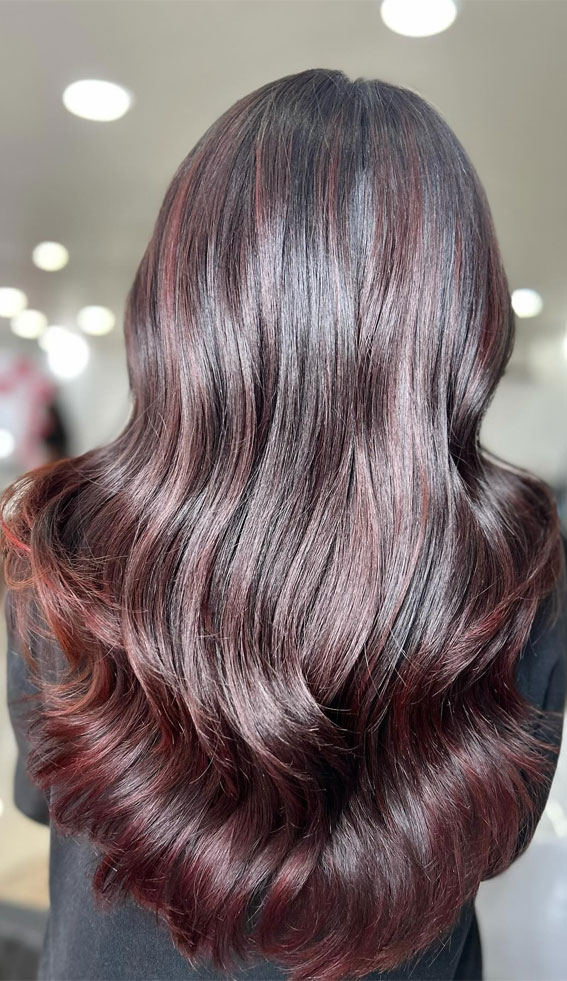 20 Tempting Cherry Cola Hair Colour Ideas : Deep Velvet Subtle Mahogany