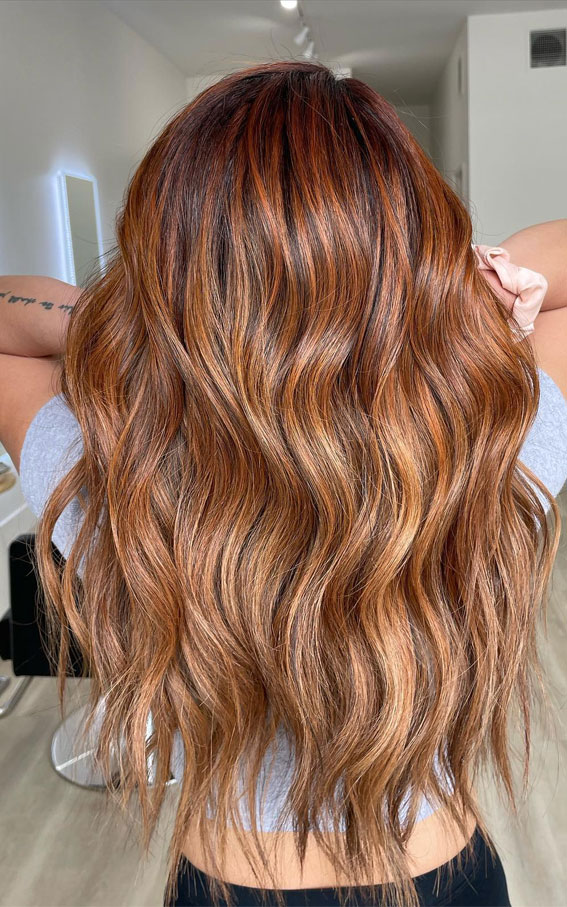 Spring-Inspired Hair Colour Ideas to Freshen Your Look : Copper Ginger A Fiery Bloom