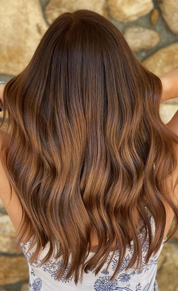 Spring-Inspired Hair Colour Ideas to Freshen Your Look : Warm Hazelnut Reverse Balayage