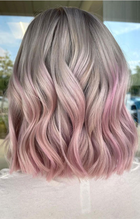 Spring-Inspired Hair Colour Ideas to Freshen Your Look : Icy Blush