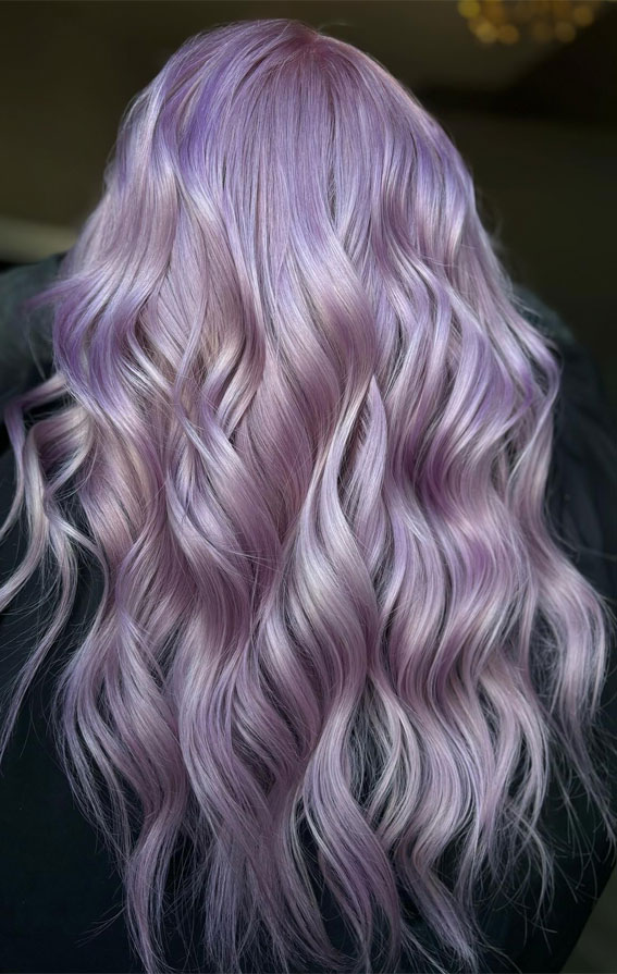 Spring-Inspired Hair Colour Ideas to Freshen Your Look : Fresh Lavender Dream