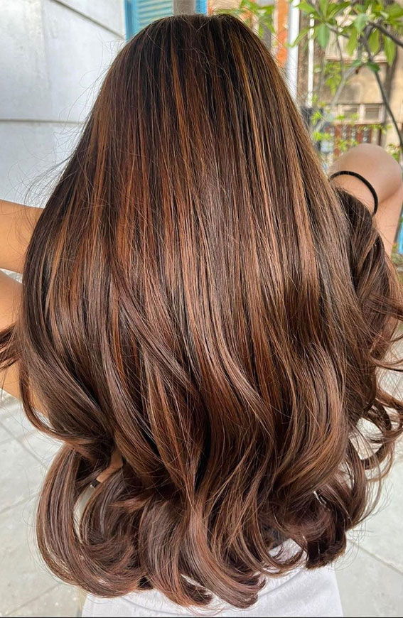 Spring-Inspired Hair Colour Ideas to Freshen Your Look : Chocolate Hazelnut Hair