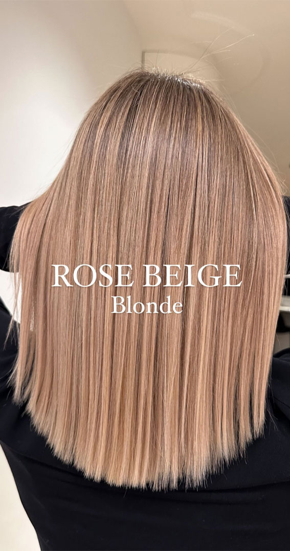 Spring-Inspired Hair Colour Ideas to Freshen Your Look : Rose Beige Blonde