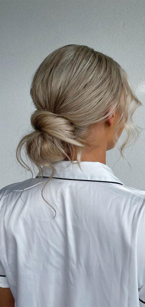 25 Stunning Hairdo Ideas for Every Special Occasion : Simple Twisted Low Bun For Maids