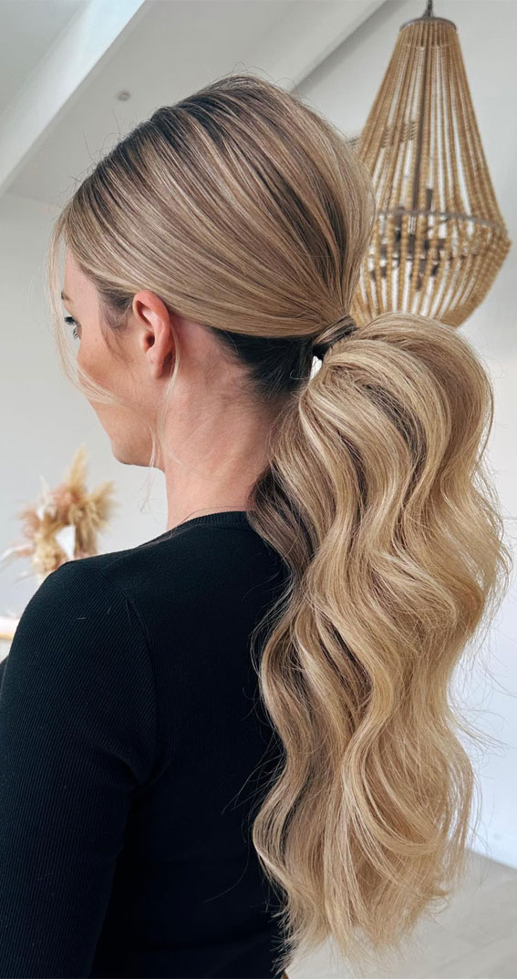 25 Stunning Hairdo Ideas for Every Special Occasion : Low & Fluffy Ponytail