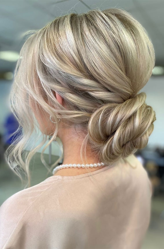 25 Stunning Hairdo Ideas for Every Special Occasion : Twisted Low Bun