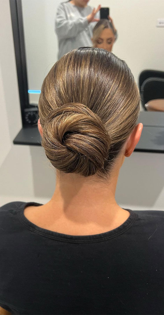 25 Stunning Hairdo Ideas for Every Special Occasion : Simple Sleek Bun