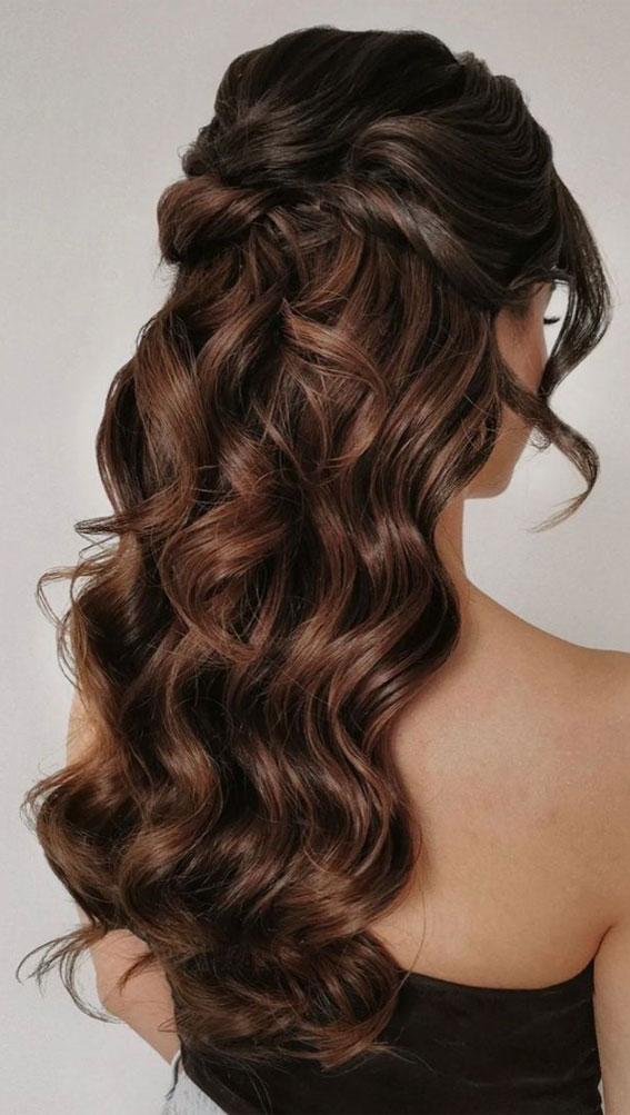 Prom Hairstyles for a Night to Remember : Tousled + Twisted Partial Half Up
