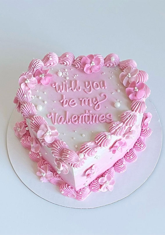 Sweetheart Valentine’s Cake Ideas Love in Every Layer : Cherry Blossom Whispers