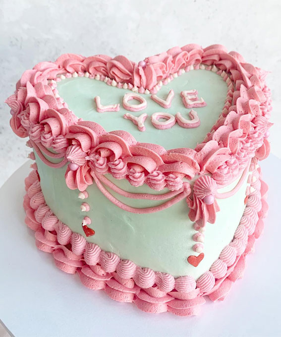 Sweetheart Valentine’s Cake Ideas Love in Every Layer : Minty Whispers of Love