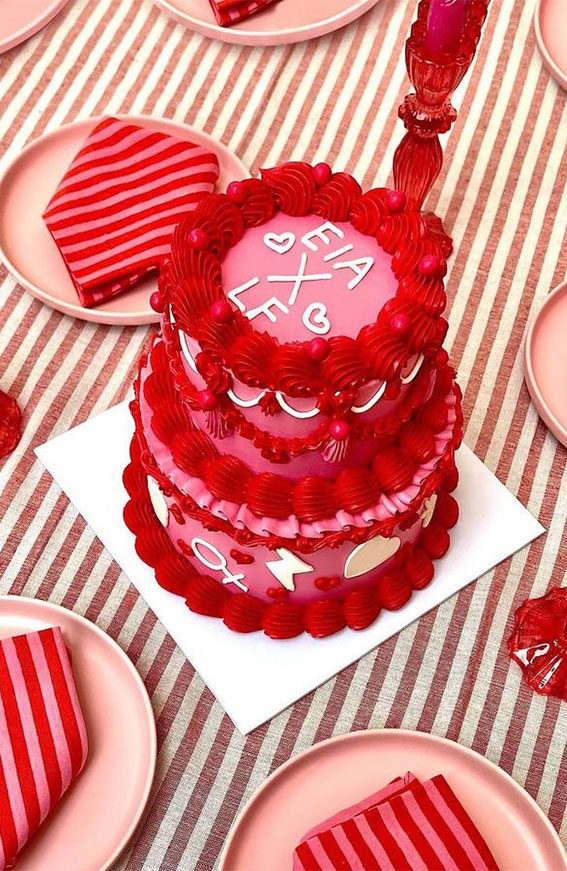 Sweetheart Valentine’s Cake Ideas Love in Every Layer : Ethernal Union