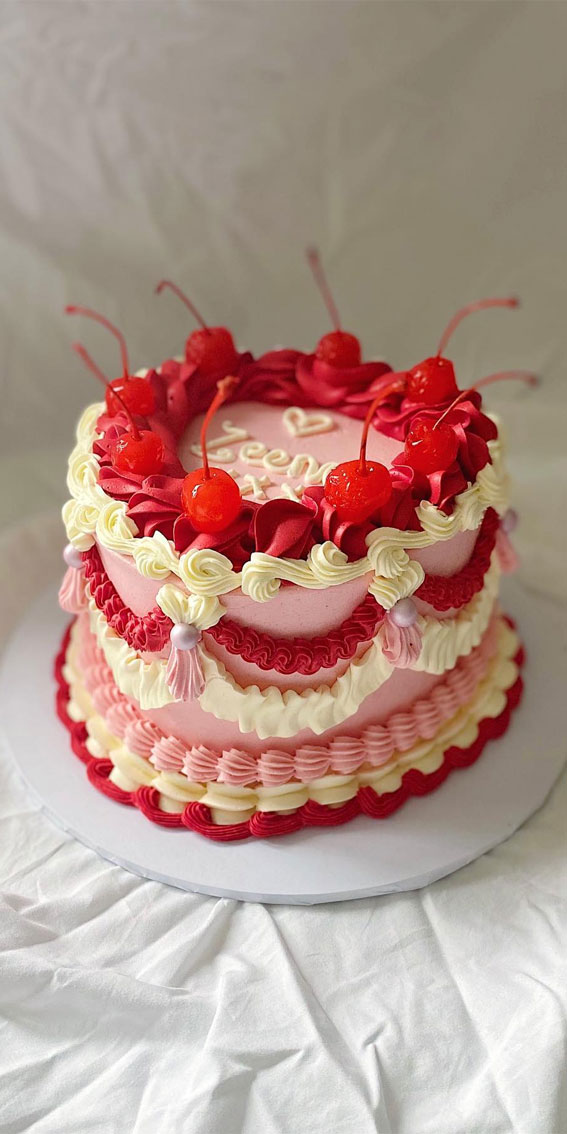 Sweetheart Valentine’s Cake Ideas Love in Every Layer : Whimsical Love