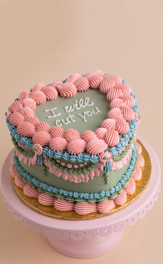 Sweetheart Valentine’s Cake Ideas Love in Every Layer : Edgy Elegance
