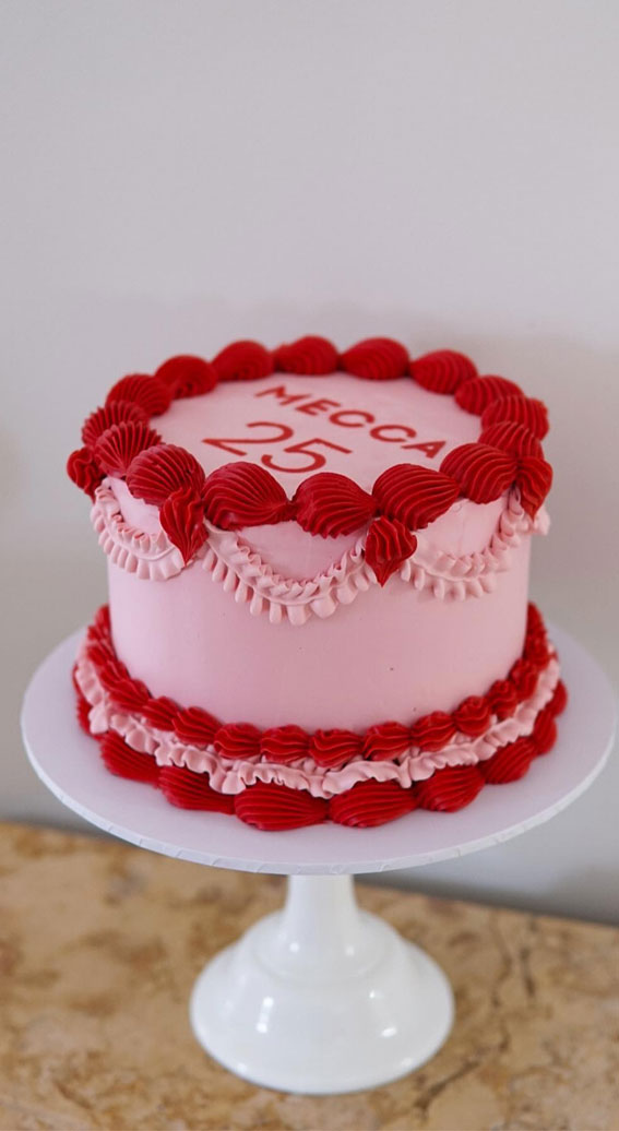 30 Celebrate Cake Ideas for Every Occasion : Pink & Red Dreamy Bliss